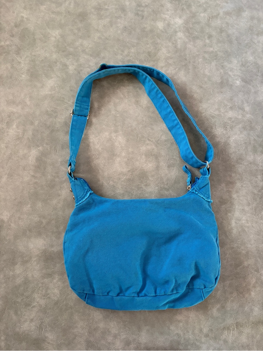 Y2K 2000’s Blue Canvas Cargo Crossbody Bag - Picture 5 of 13